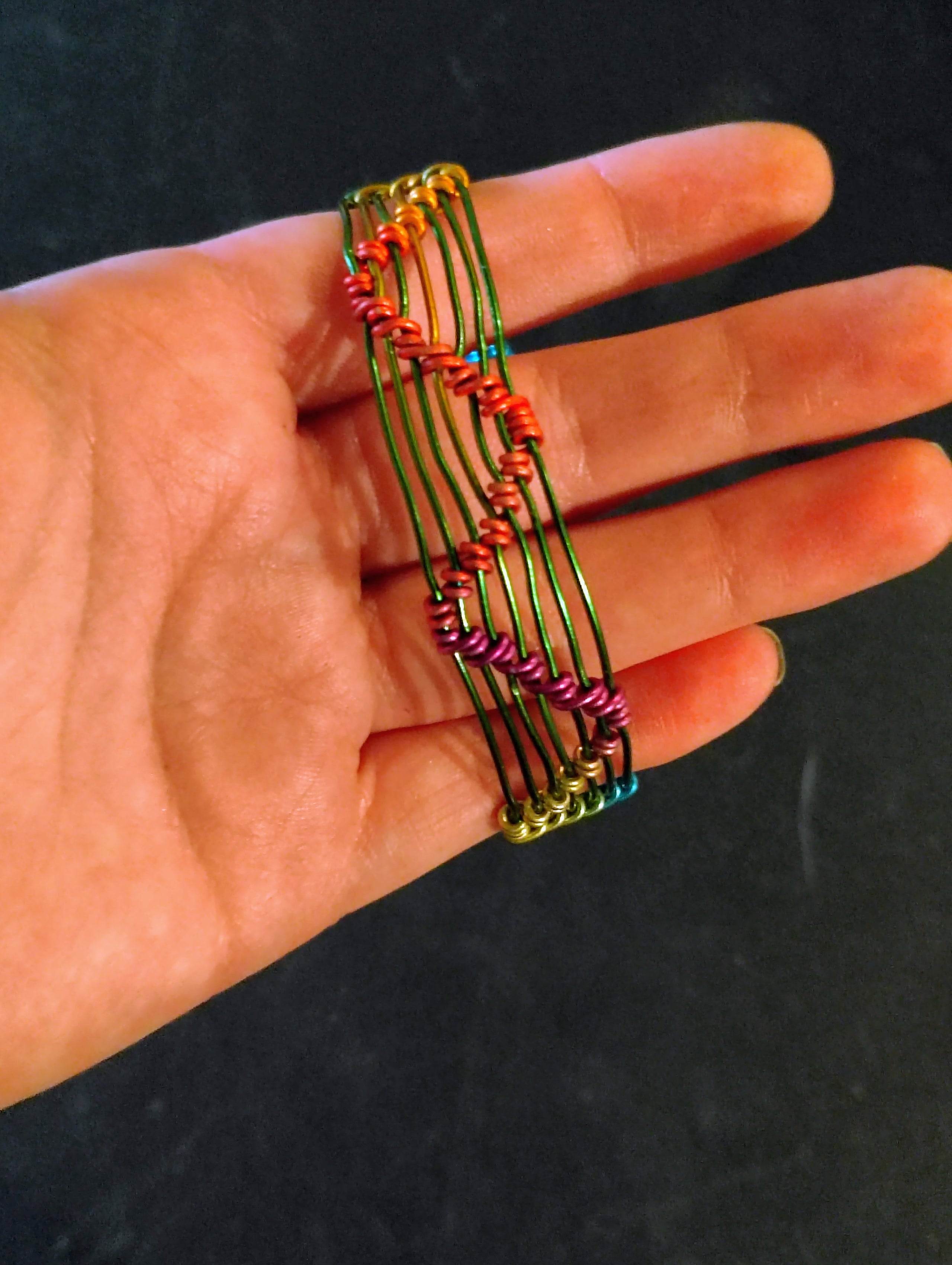Rainbow Wire Bracelet
